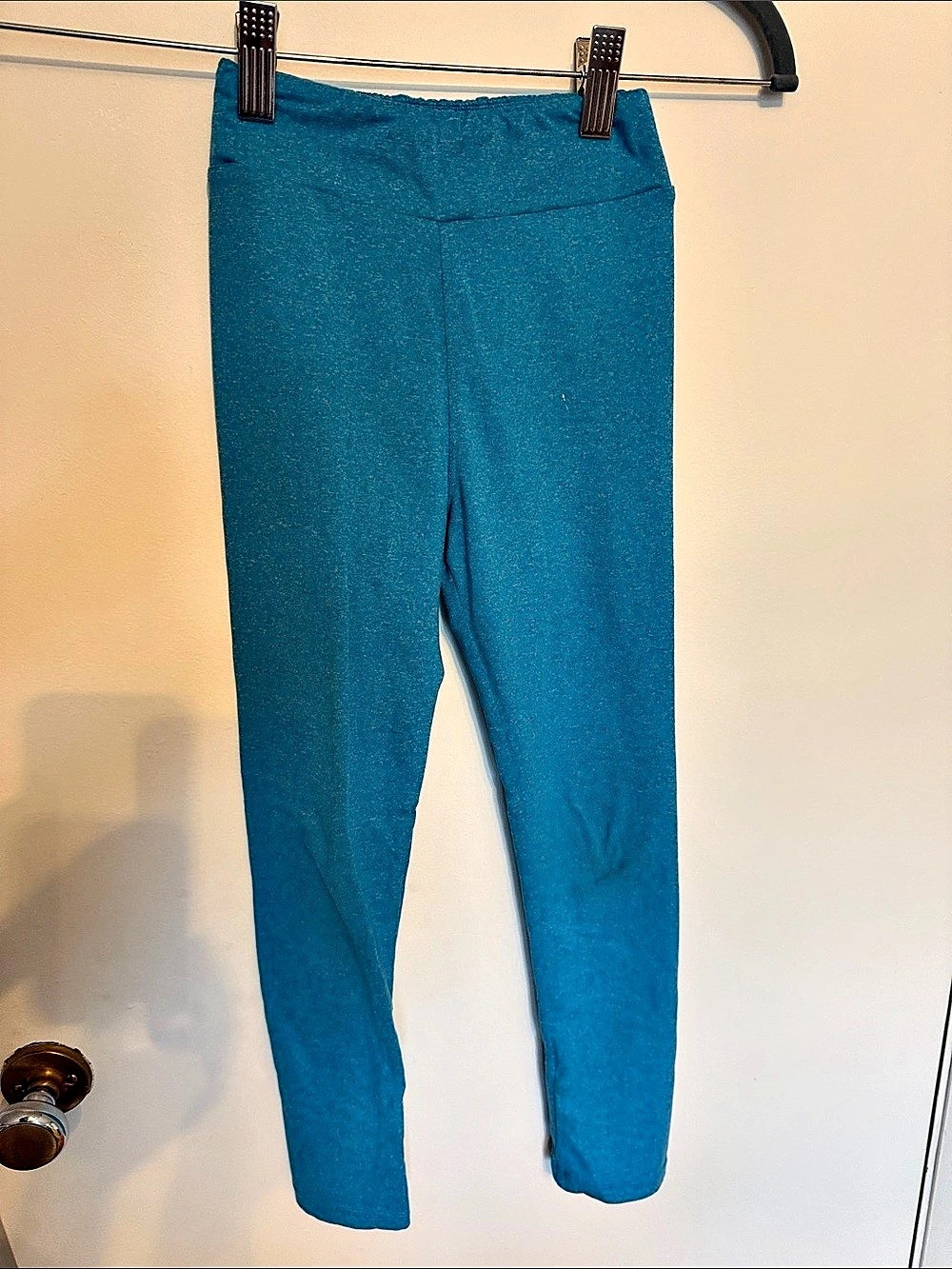 Girls LuLaRoe Solid Leggings Blue Size L/XL